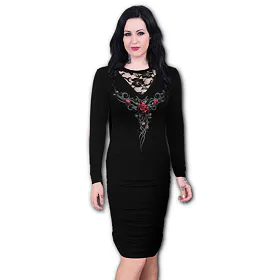 SPIRAL TRIBAL ROSE Černá S