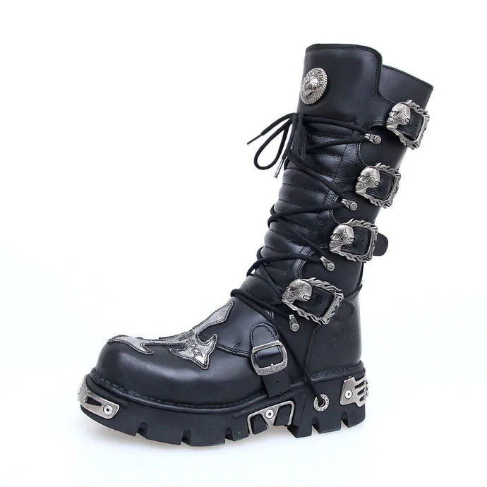 NEW ROCK Cross Boots (403-S1) Black Černá 36